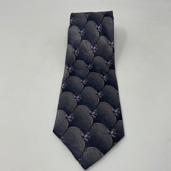 The Nature Conservancy Maki Frog 100% silk men’s tie - Picture 1 of 9